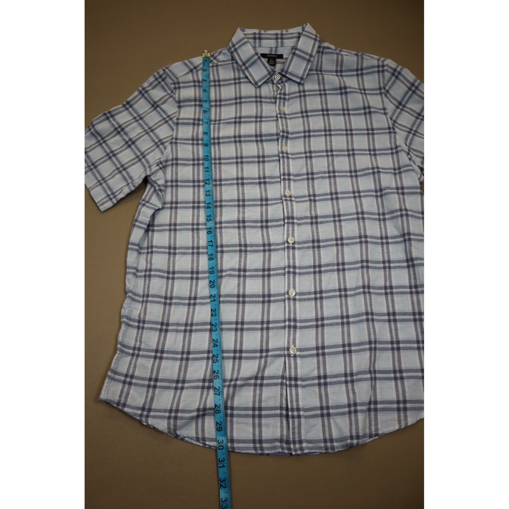 Alfani Men's Ellen Classic-Fit Textured Yarn-Dyed Plaid Button-Down Shirt Size L - Picture 4 of 7